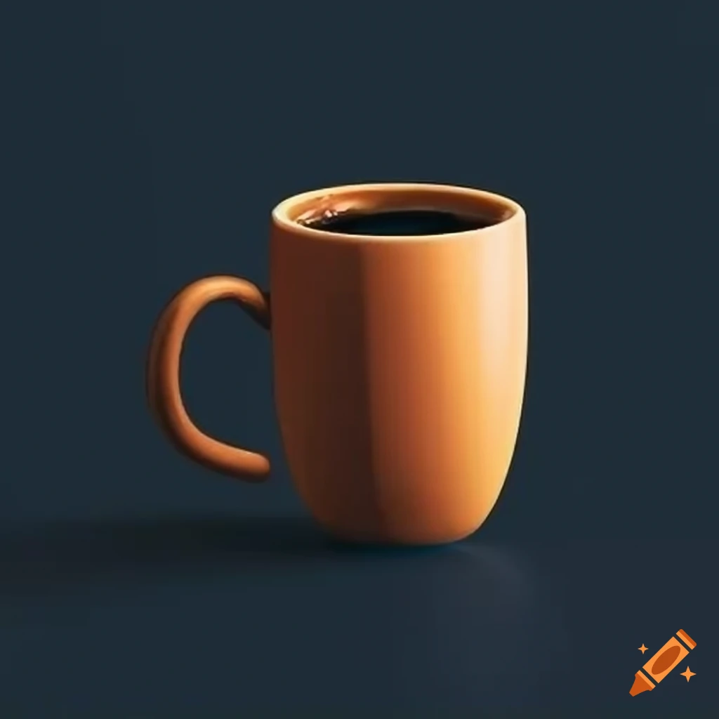 Unique cup of coffee with defined lines on Craiyon