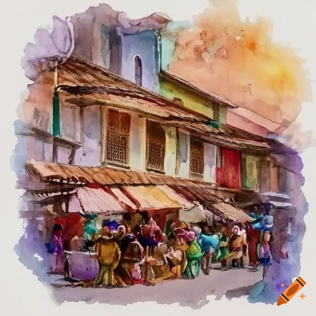 Duty calls - at the market place - Originative - Paintings & Prints, People  & Figures, Other People & Figures, Female - ArtPal