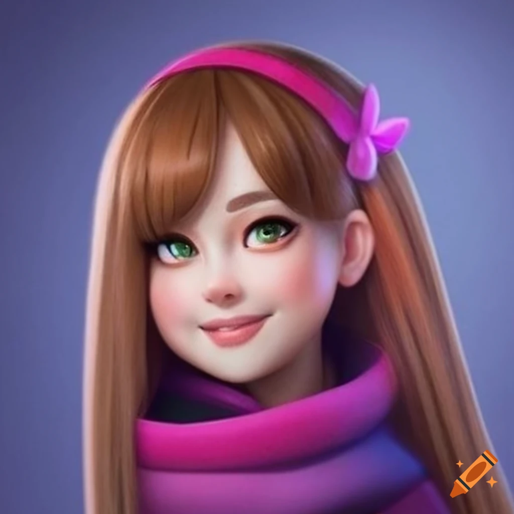 Portrait of mabel pines with enhanced 4k resolution on Craiyon