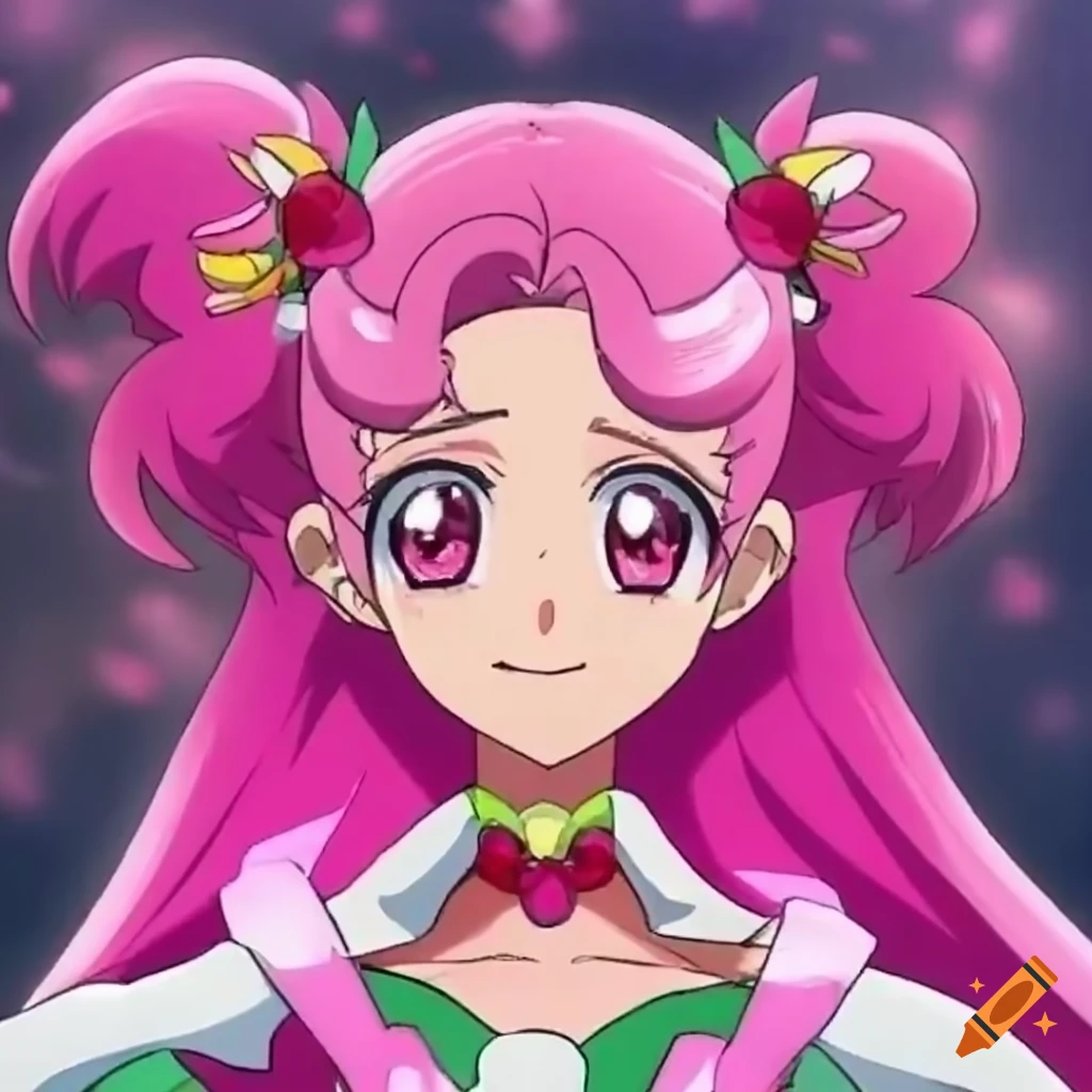 Cure Sakura, a pink Pretty Cure character