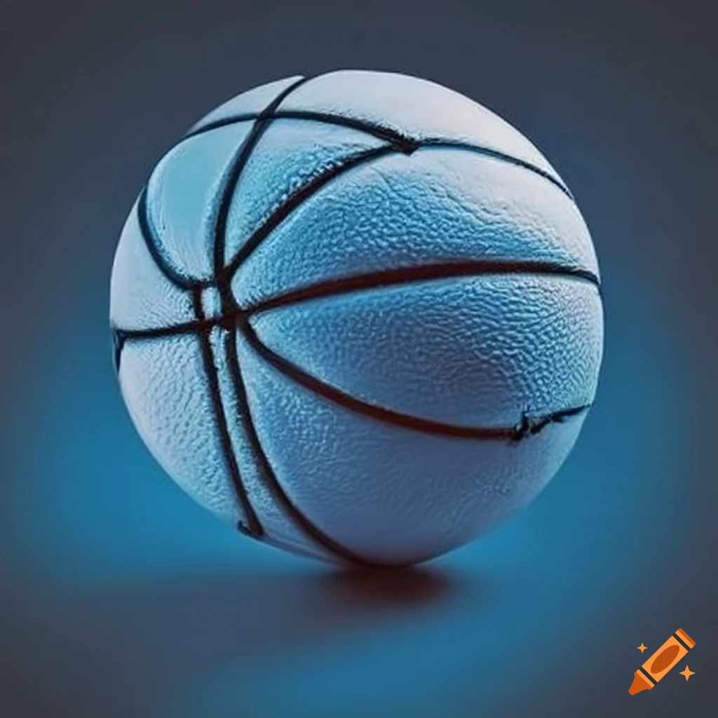 Blue and white basketballs falling on the name "briana" on Craiyon