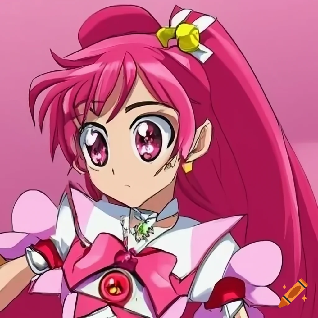 Fanmade anime pink pretty cure girl