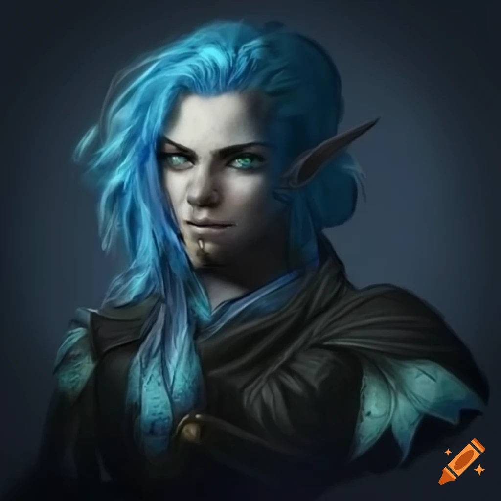 fairy-sorcerer-with-blue-hair-goatee-and-butterfly-wings-on-craiyon
