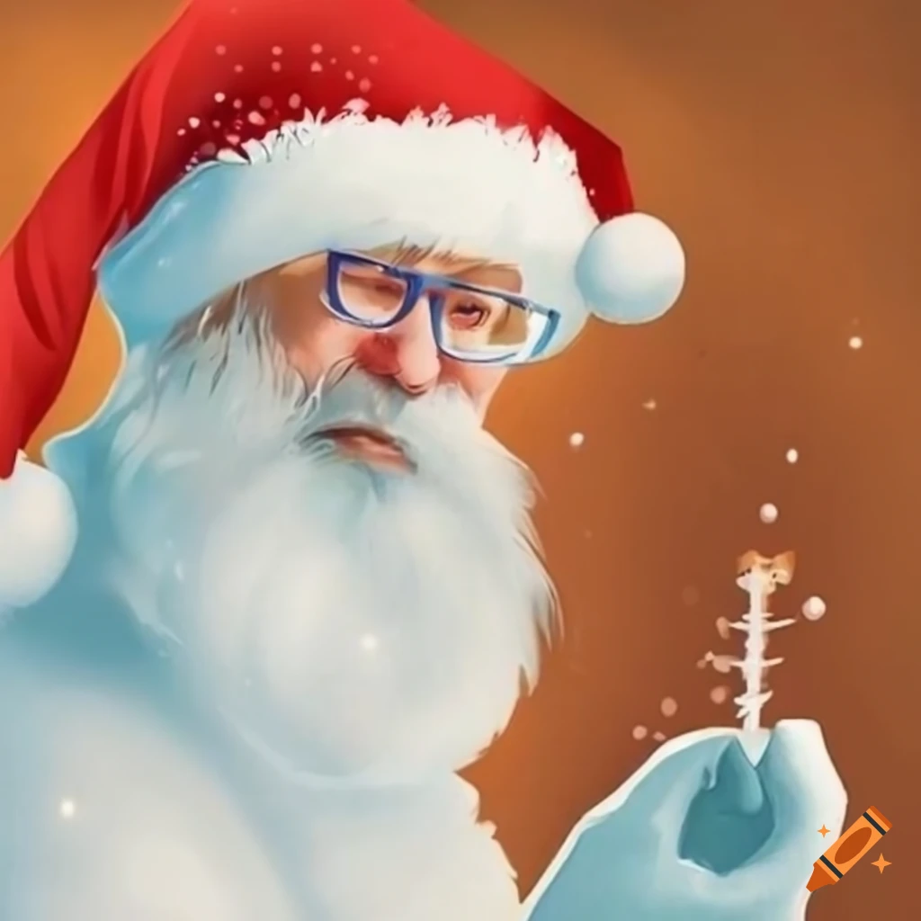 Christmas card from a scientific researcher on Craiyon