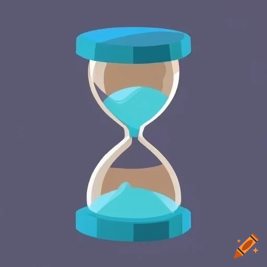 Sand clock stylized icon on Craiyon