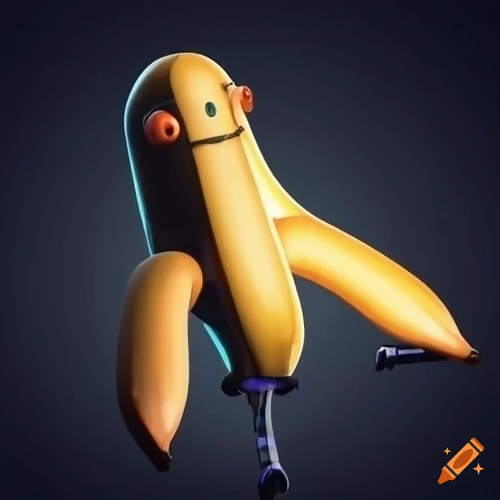 Unique handicapped robot banana on Craiyon