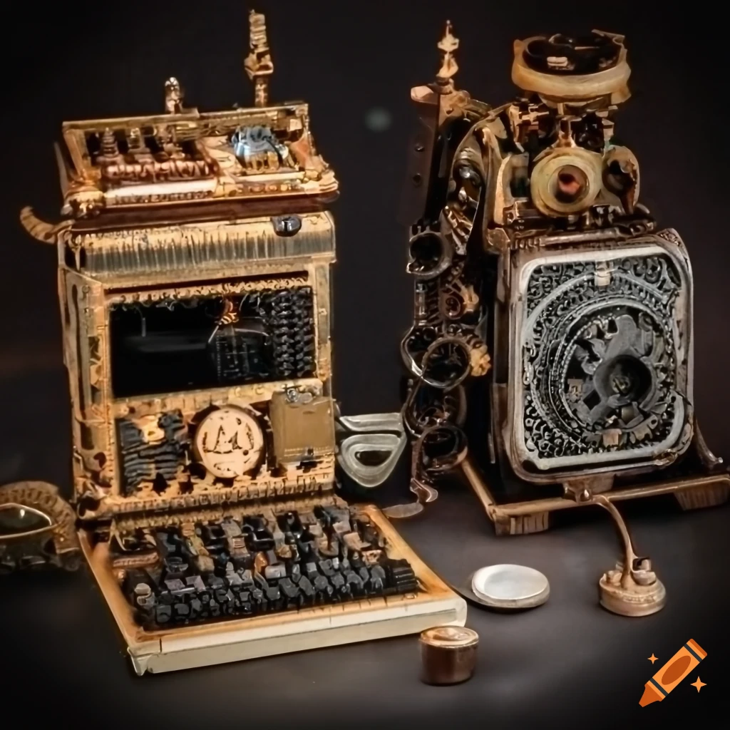Steampunk computer on Craiyon