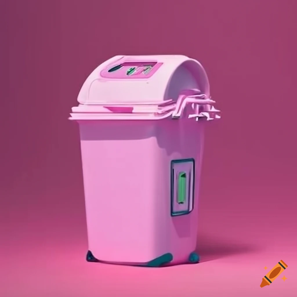 Pink Trash Cans at