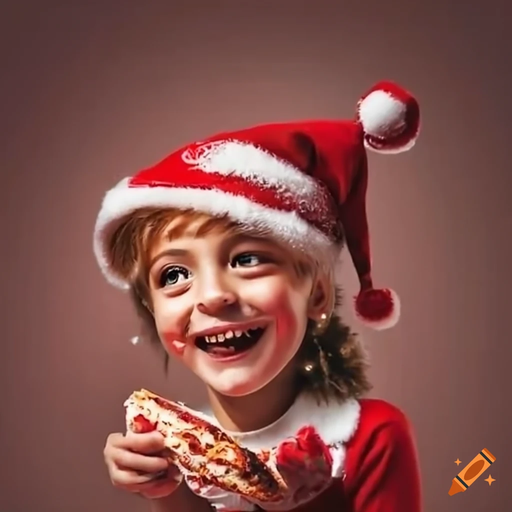 Children playing at pizza hut on christmas day on Craiyon