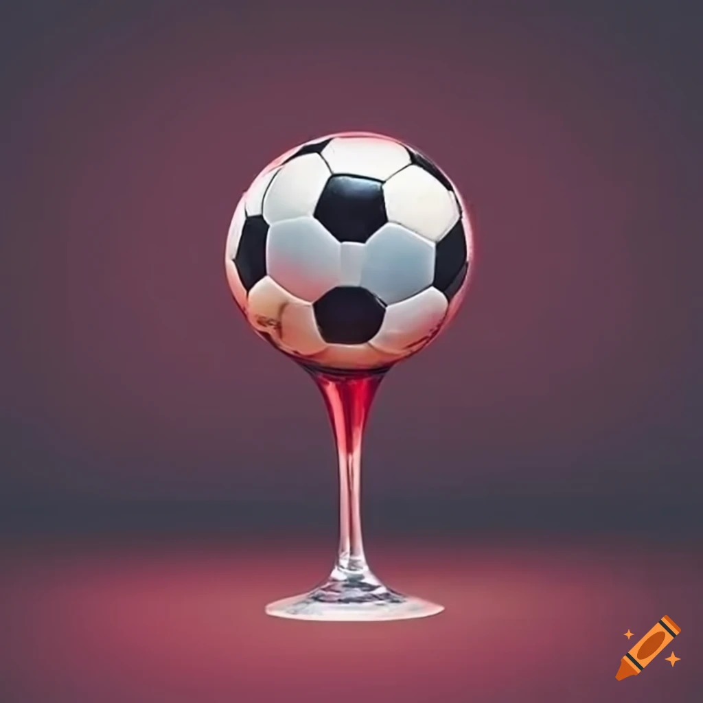 Wine cork kicking a soccer ball on Craiyon