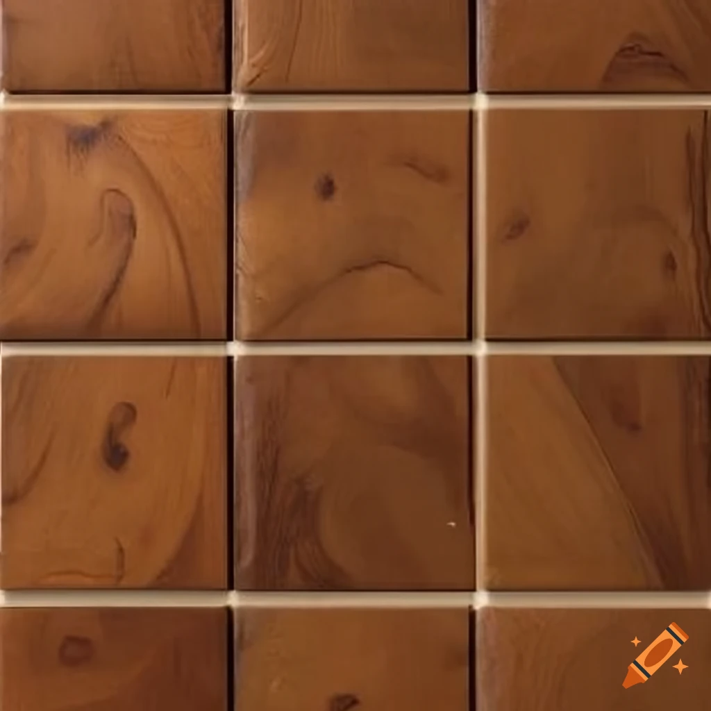 Square wood tile on Craiyon