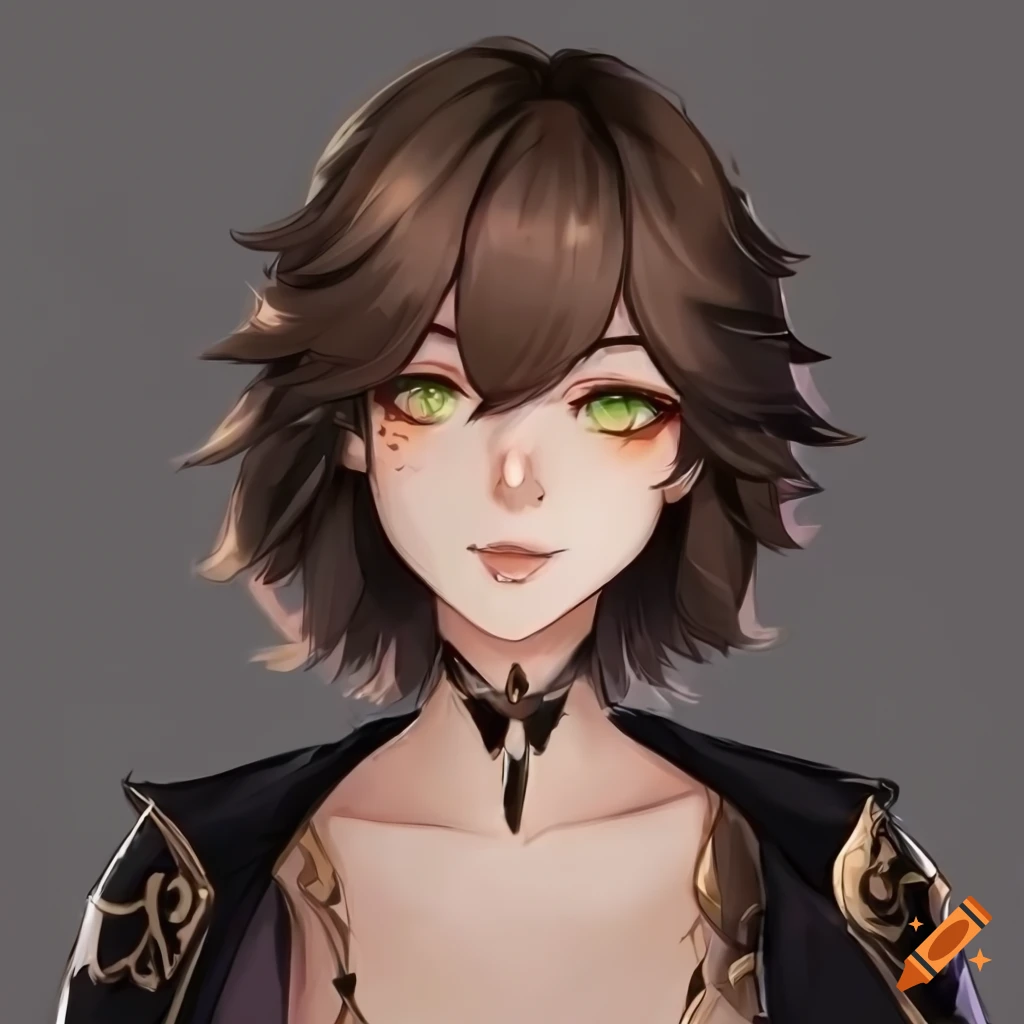 Pale woman with shaggy dark brown hair and freckles in black clothes