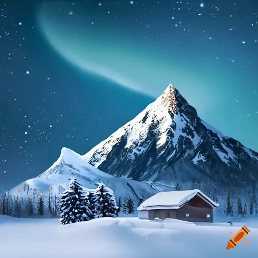 Christmas card from an it company with snow, mountains, and reindeers ...