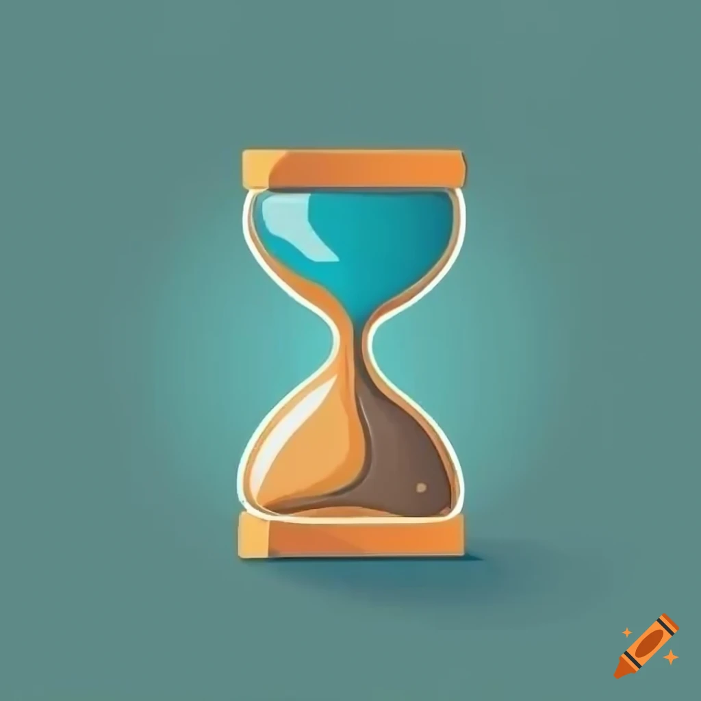 Sand clock stylized icon on Craiyon