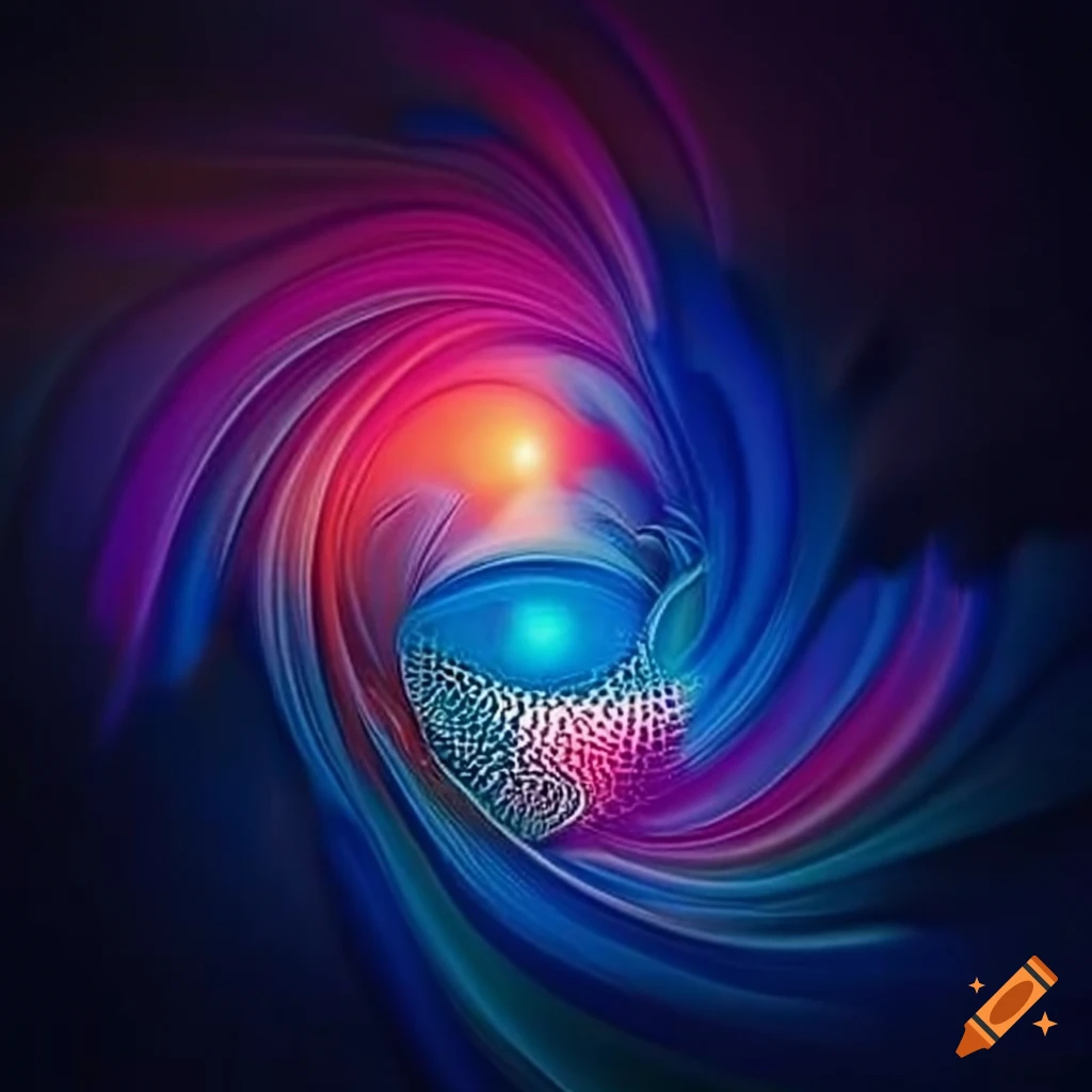 Abstract blue sun empowerment concept