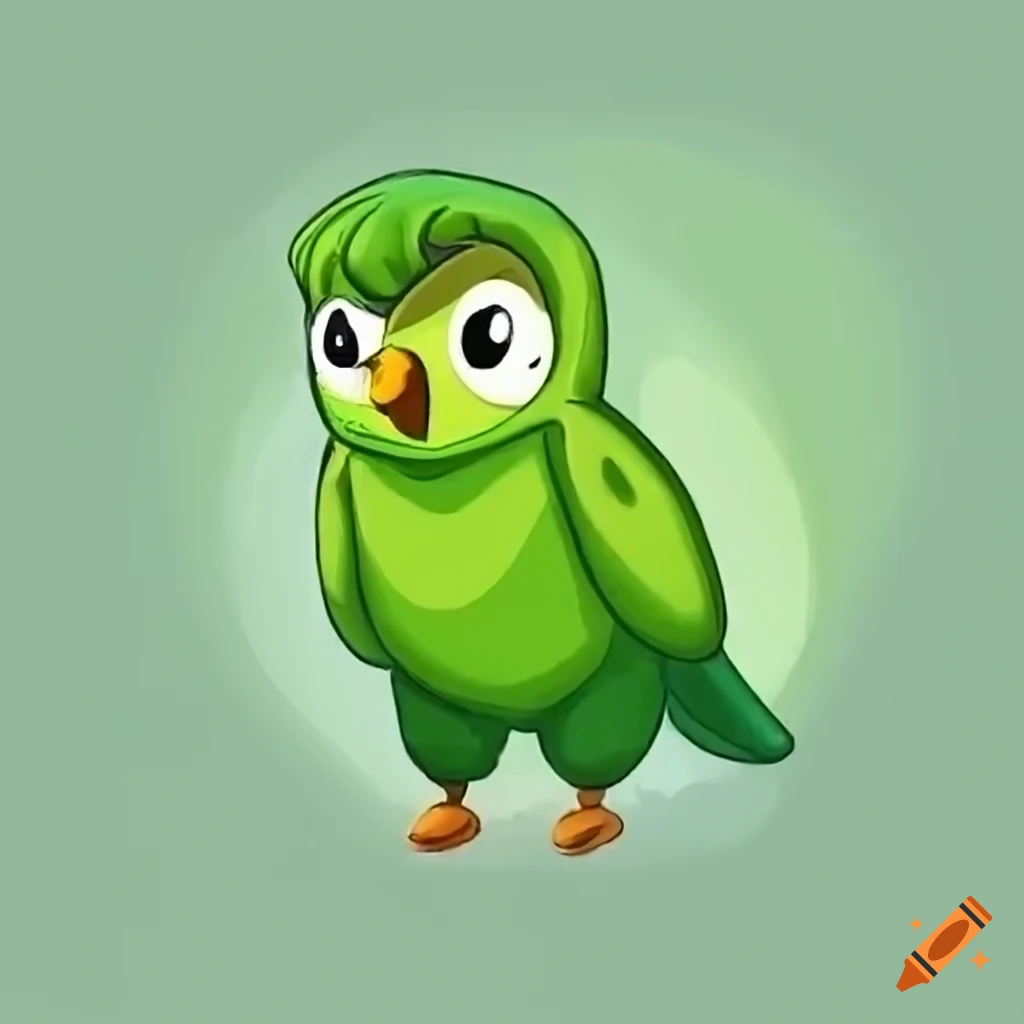 Duolingo logo on Craiyon