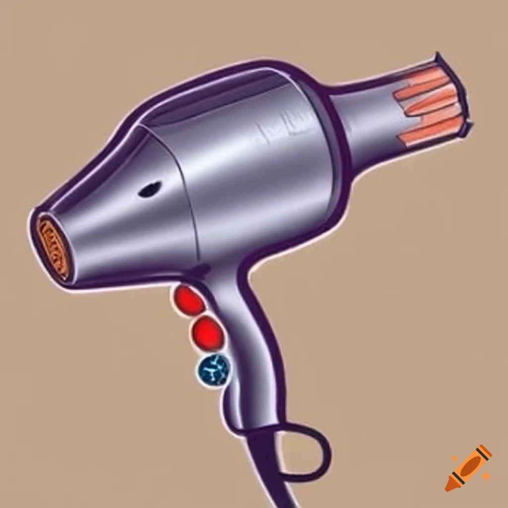 Long nozzle hair dryer on Craiyon
