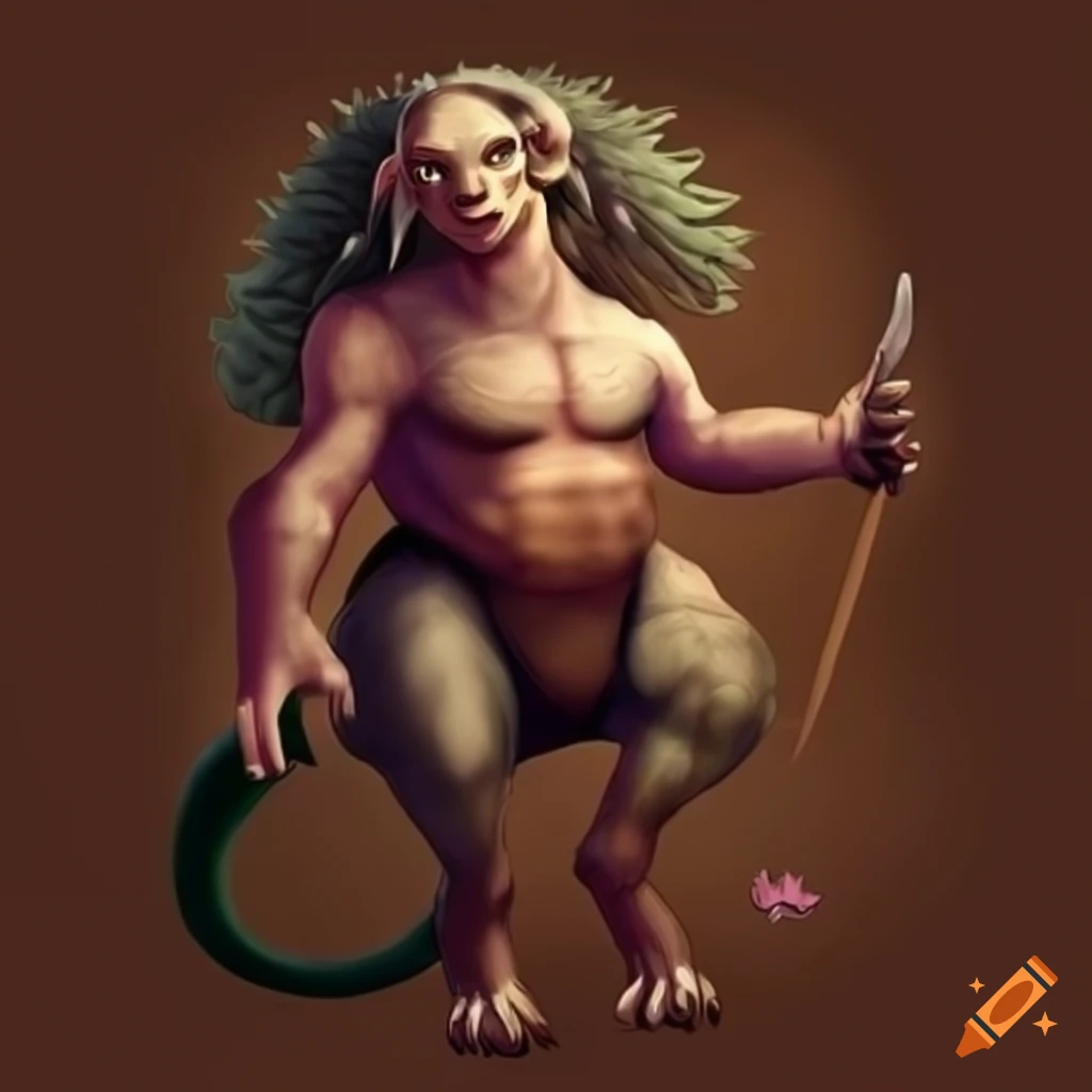 Half centaur half platypus creature