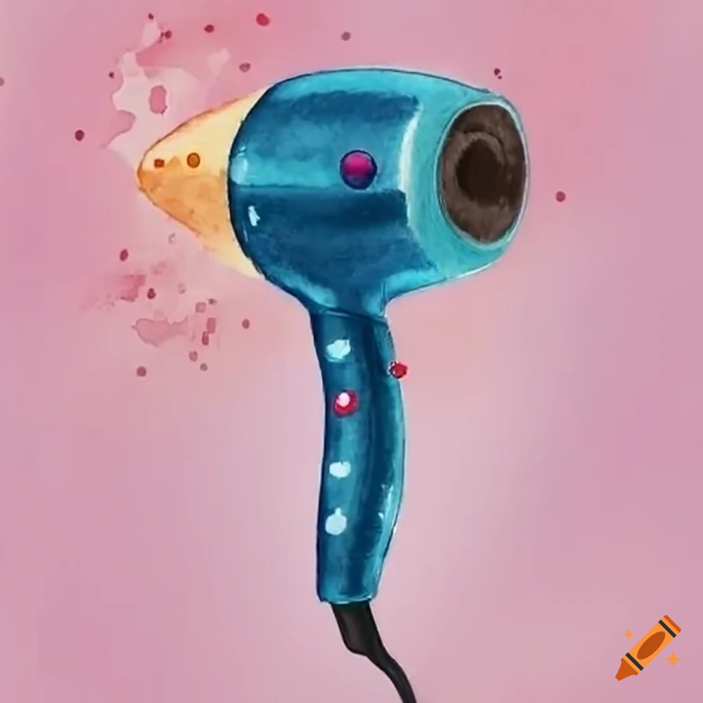 Hair dryer inside a large tube on Craiyon