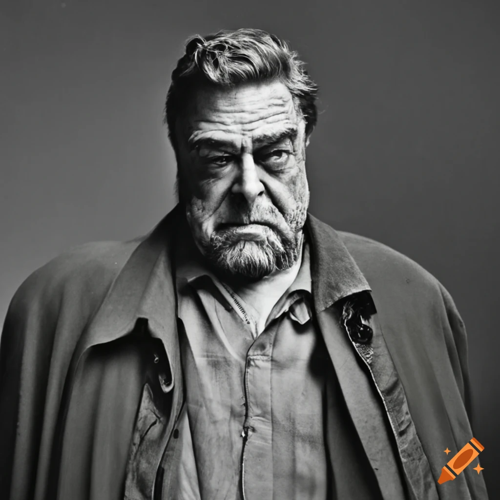 Movie poster of "the road" featuring john goodman on Craiyon