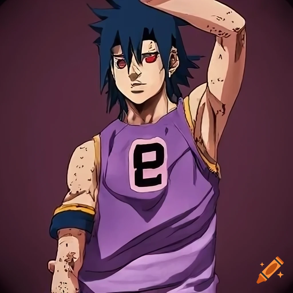 Original anime character inspired by sasuke uchiha with colorful