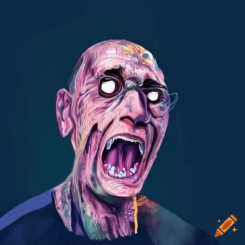 Pencil drawn character in a humorous crypto-inspired art