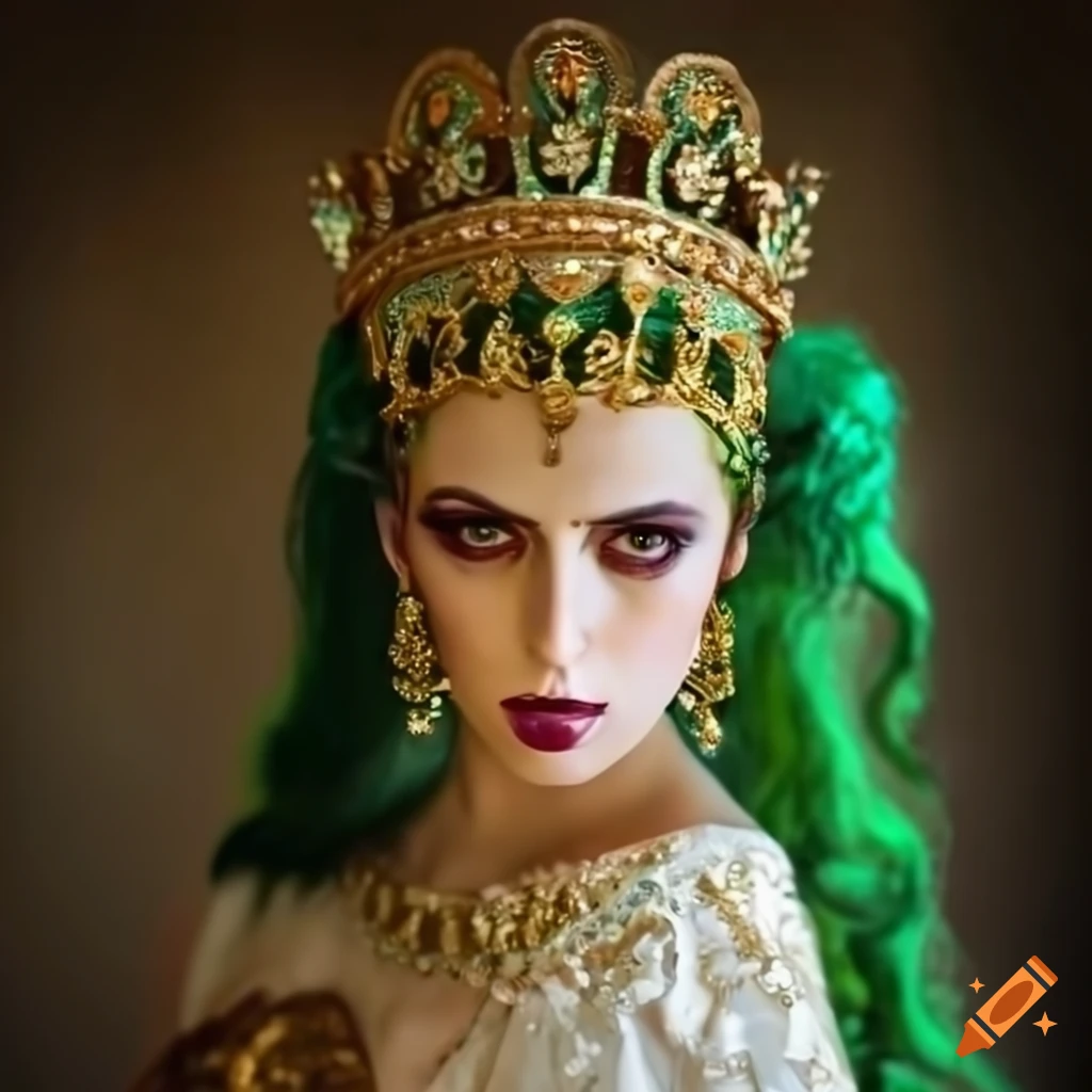 Green hair, gold and white dress, fairy wings, 📷 in this stunning 📷, we ...