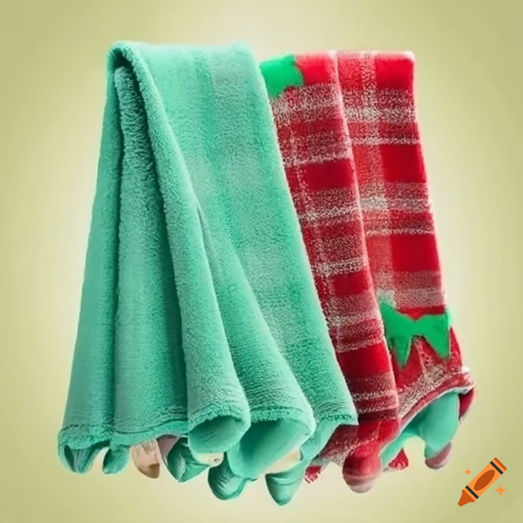 Isolated Christmas table towels