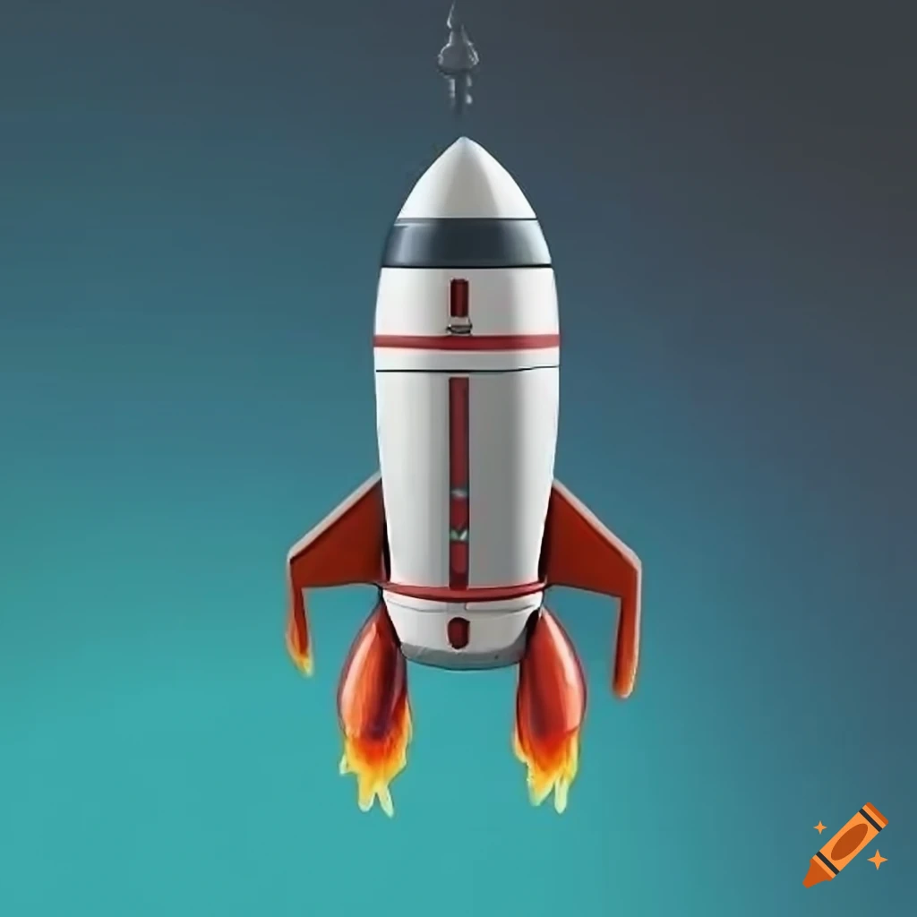 Rocket flying towards Uranus as mascot for STU token