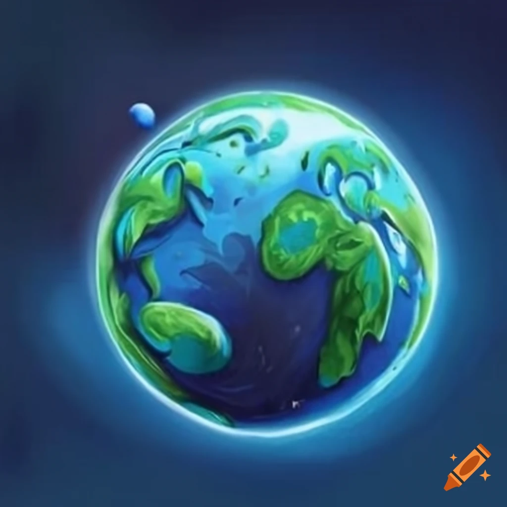 Blue And Green Planet On Craiyon
