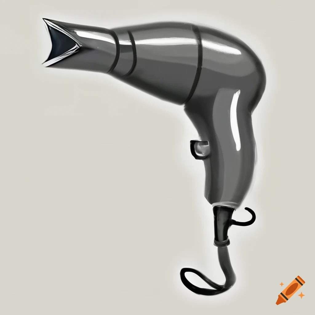 Hair dryer inside a large tube on Craiyon