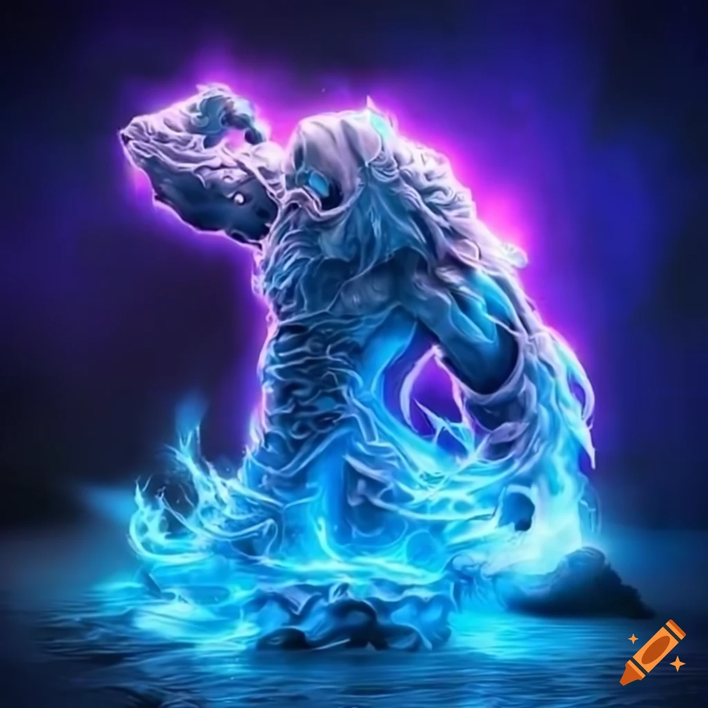 Illustration of an air elemental on Craiyon