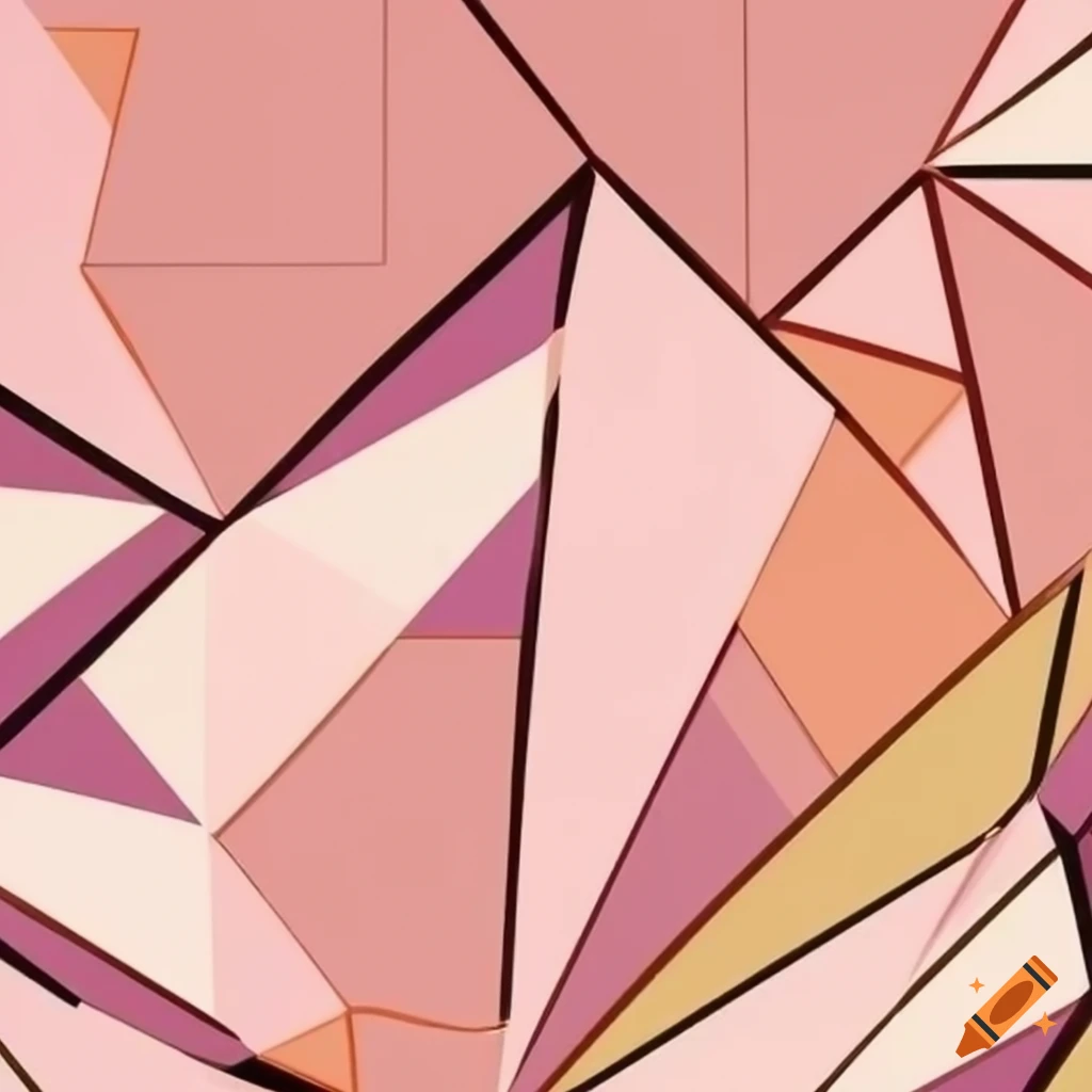 Geometric pattern using three different shapes wallpaper on Craiyon