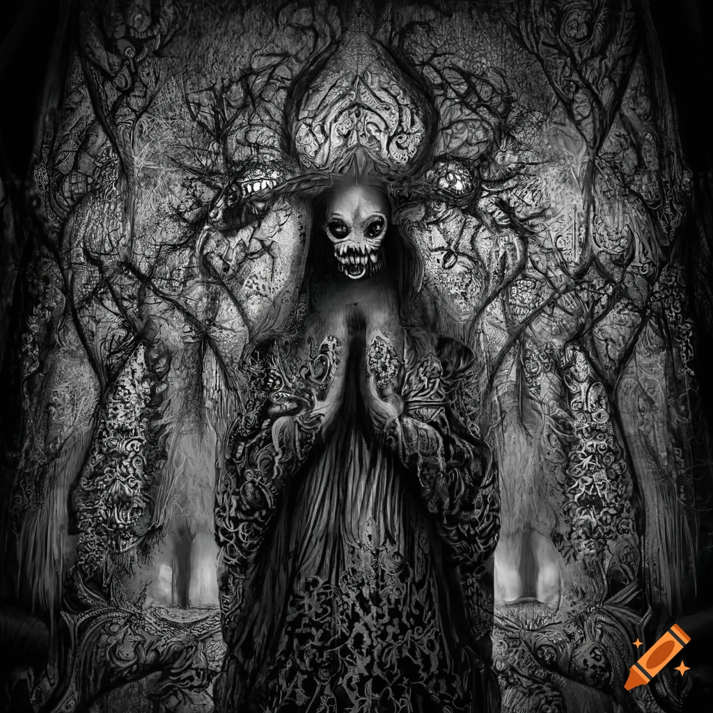 Gathering with reverse reality, haunted christmas tree, paganism in