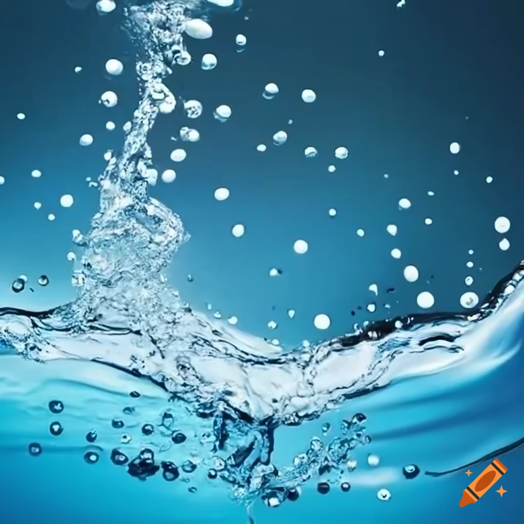 Big blue water splash on Craiyon