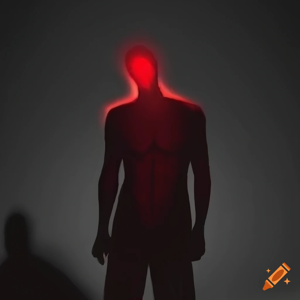 Mysterious figure with red eyes on Craiyon