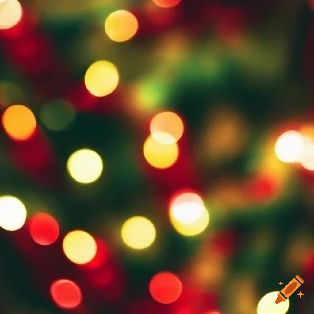 Christmas tree bokeh lights