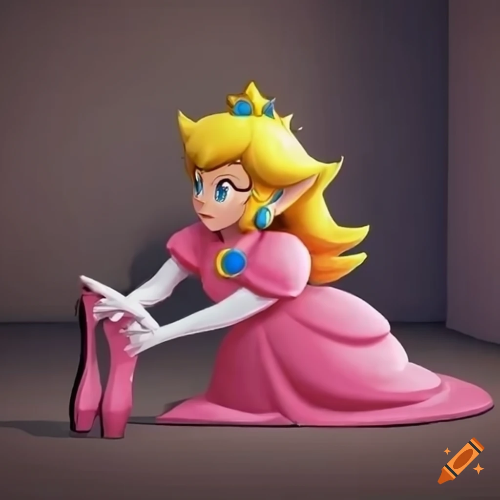 Link and princess peach with a collection of shoes in a cozy room on ...
