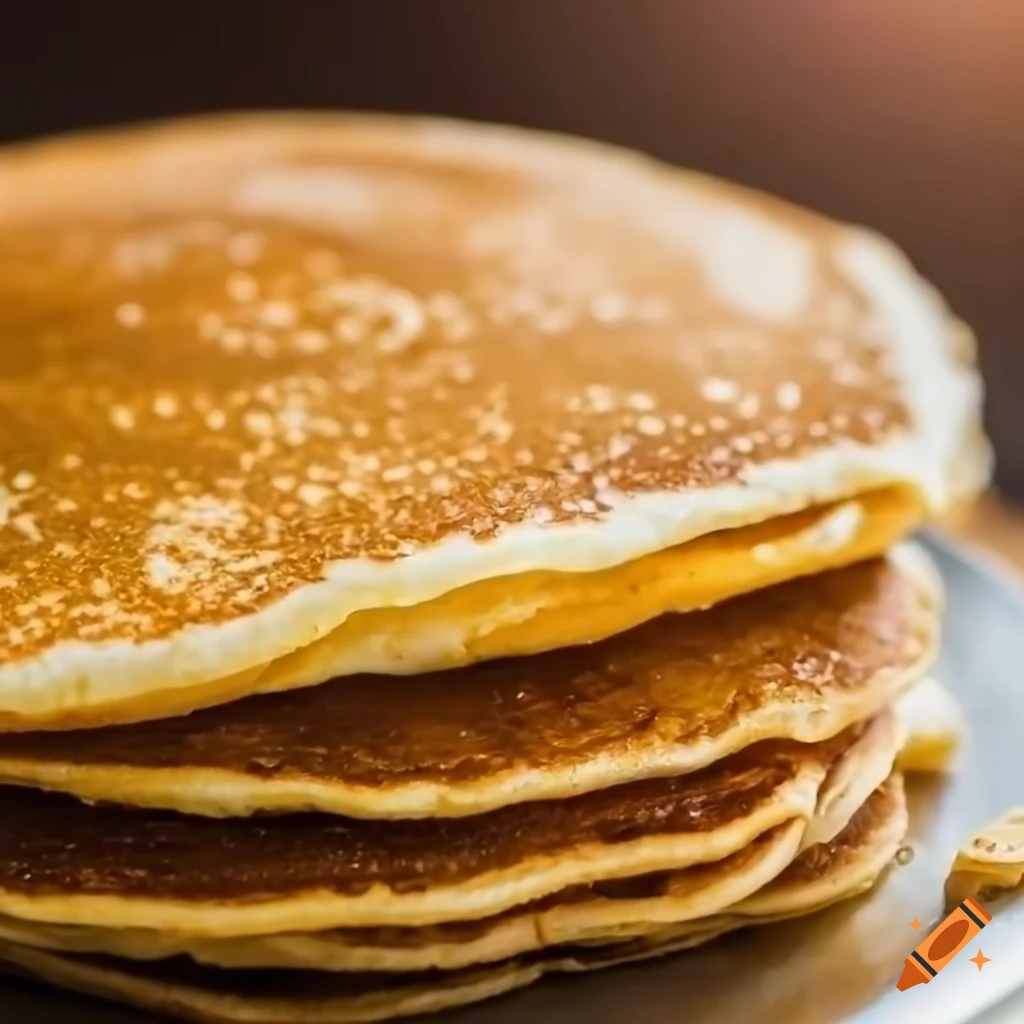 Close-up of delicious pancakes with professional vintage lighting