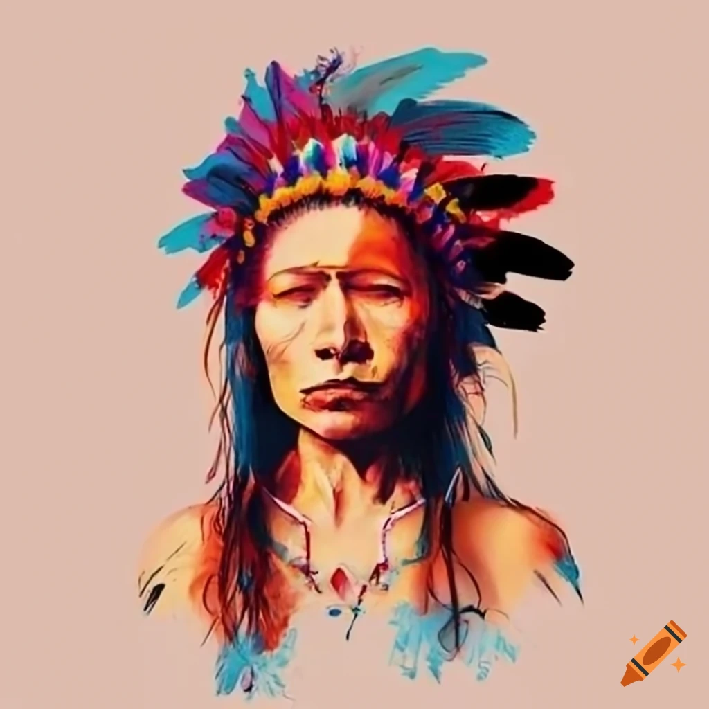 Surreal American indigenous background