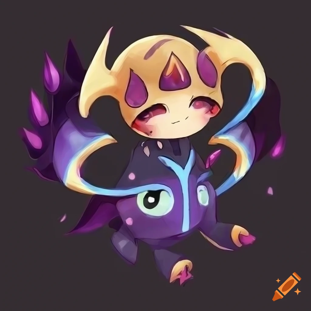 Cute chibi drawing of lunala from pokemon on Craiyon