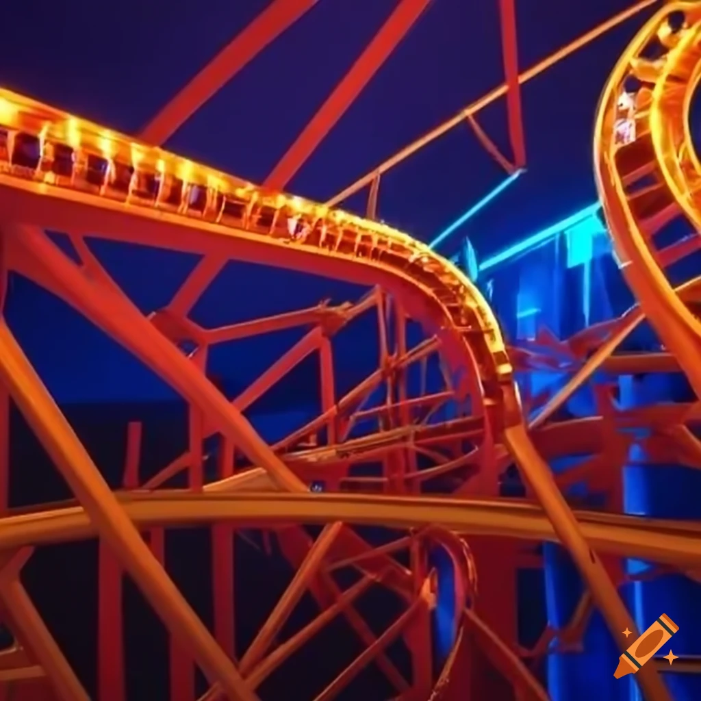 Tron rollercoaster on Craiyon