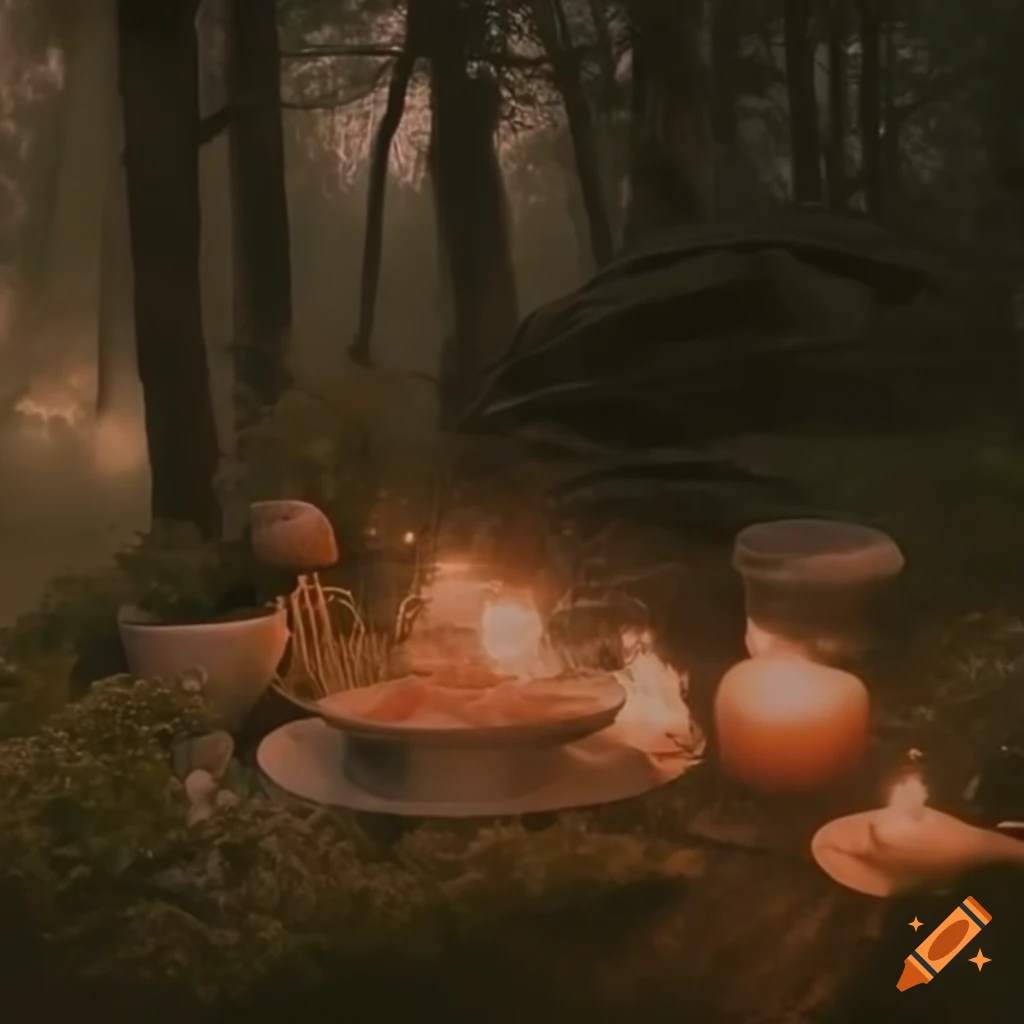 Summer cottagecore aesthetic in a dim storm
