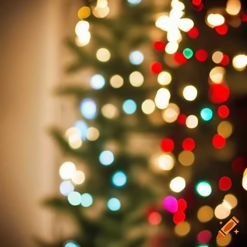 Detail of a traditionally decorated christmas tree on Craiyon