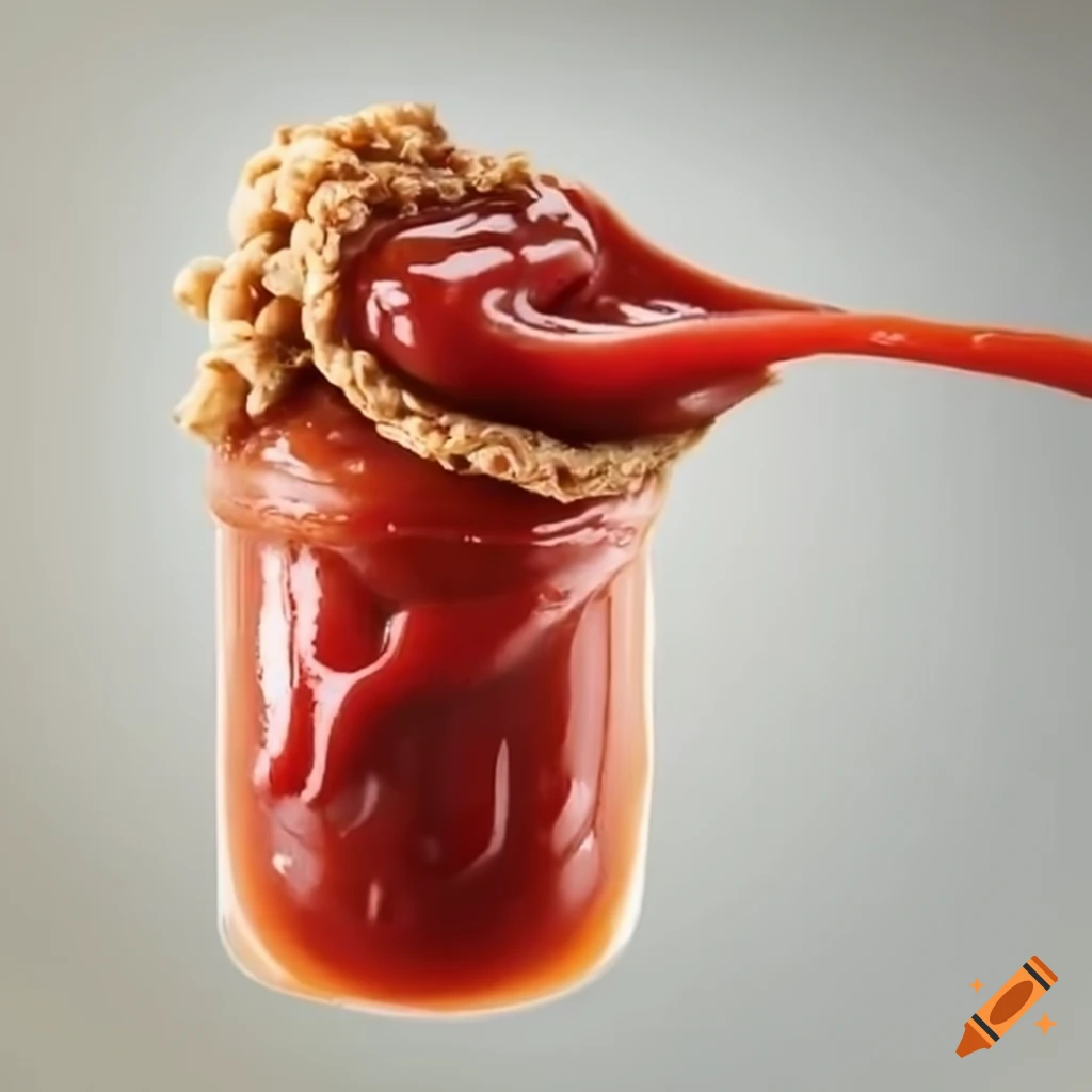 Unusual combination of ketchup and weetabix on Craiyon