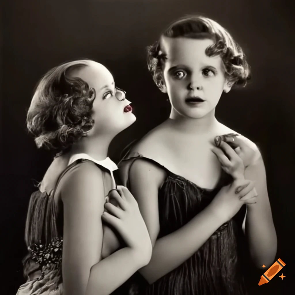 1920s art style depicting show business kids making movies