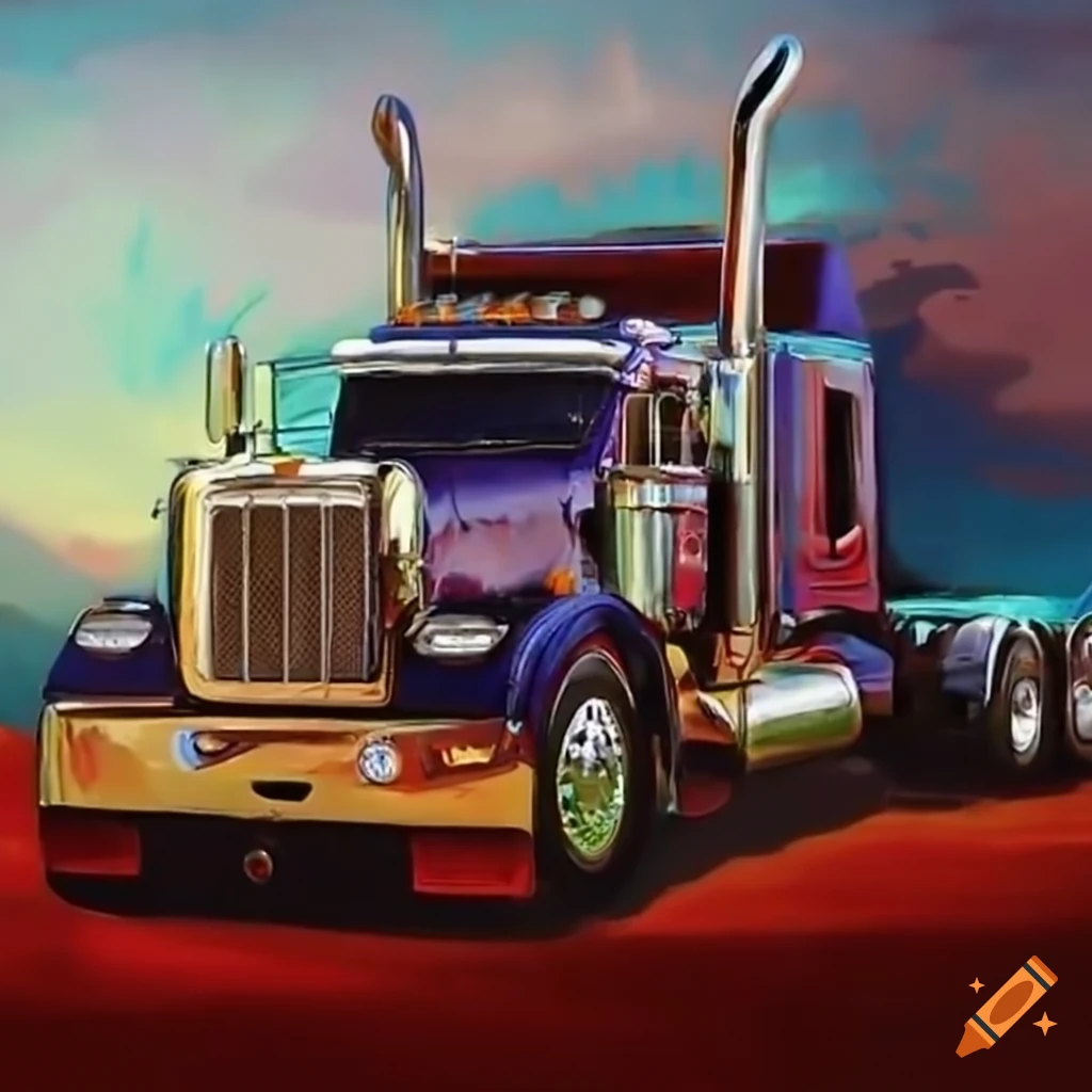 Kenworth w900 truck on Craiyon