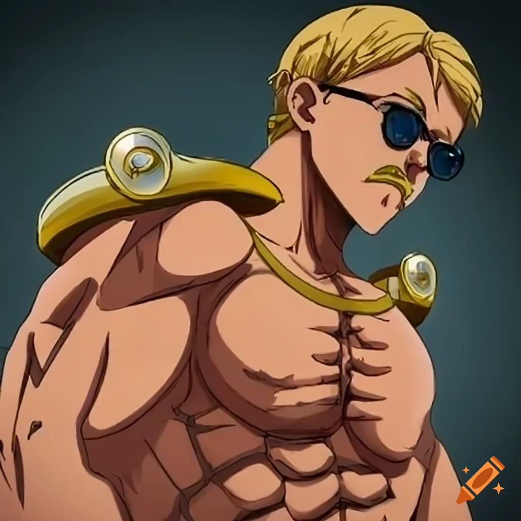 Escanor wearing glasses