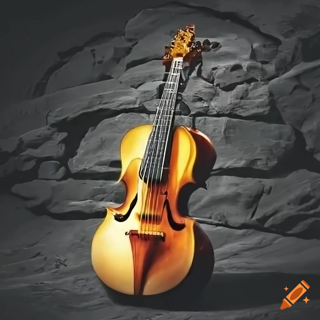 Collection Of Famous Musical Instruments On The Rock In A Desktop Full collection-of-famous-musical-instruments-on-the-rock-in-a-desktop-full