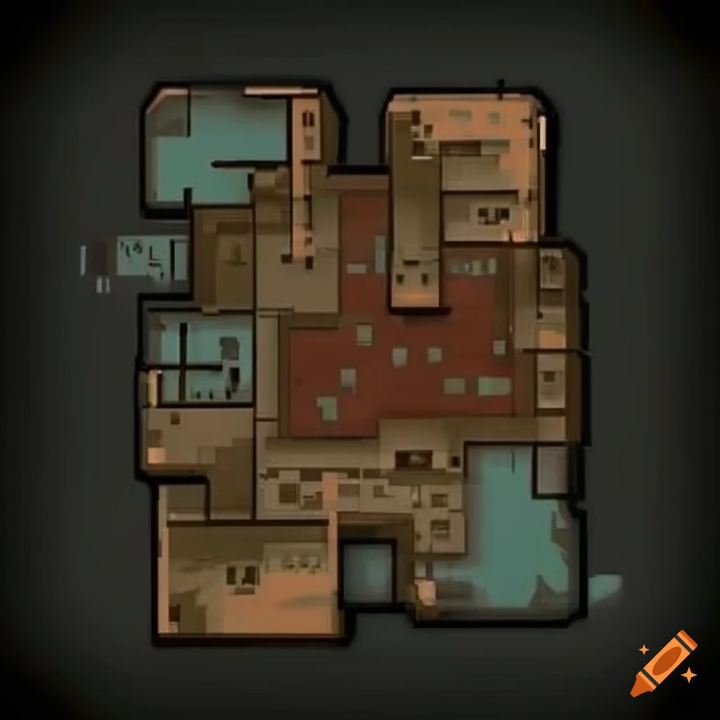 Counter strike 1.6 map on Craiyon